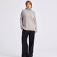 Maglione Mandie in lana d’agnello a collo alto grigio pietra