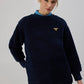 Felpa in pile blu navy