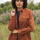 Camicia overshirt Lenon melange terracotta