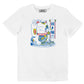 T-shirt unisex Lucky Cat Coffee Shop in cotone biologico