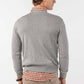 Maglia girocollo grigia con patch ricamate