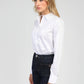 Camicia bianca con colletto ricamato di perline