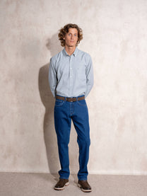 Jeans uomo slim in denim 100% cotone