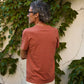 T-shirt Gandria color ruggine in cotone biologico