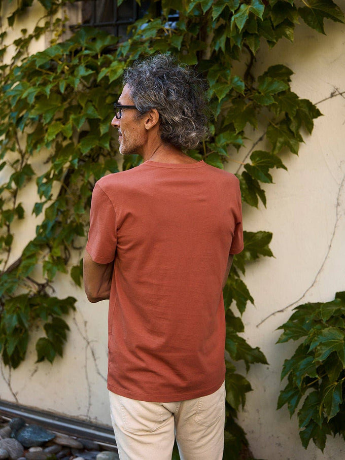 T-shirt Gandria color ruggine in cotone biologico