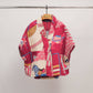 Giacca kimono trapuntata stampata