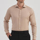 Camicia slim fit in bambù beige