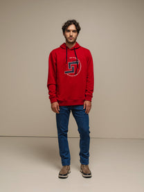 Felpa con cappuccio da uomo con stampa logo