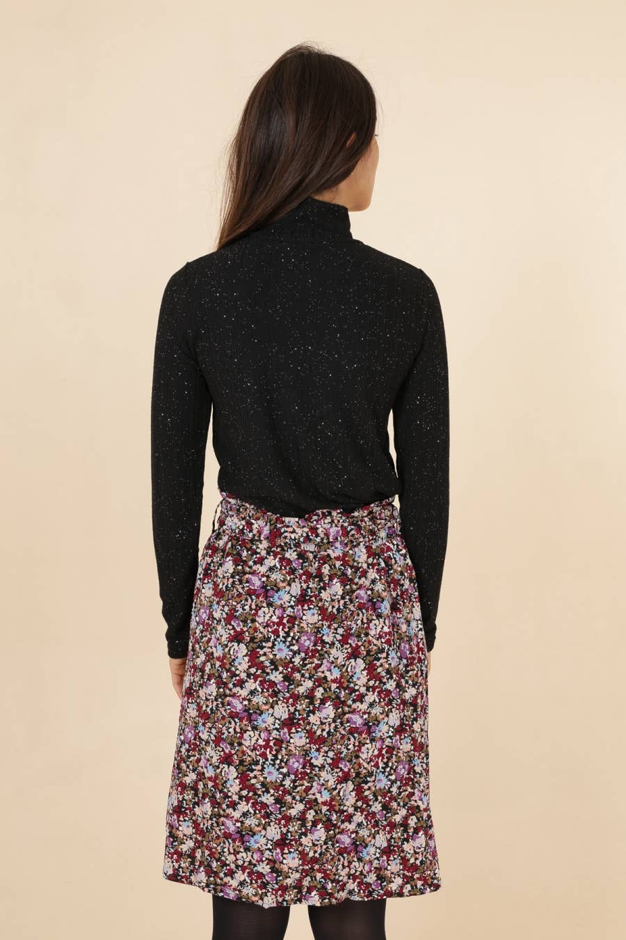 Top Mira a collo alto nero