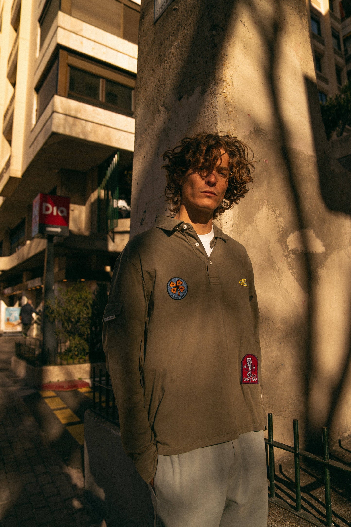 Polo a manica lunga con patch