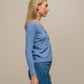 Cardigan in maglia con scollo a V smerlato