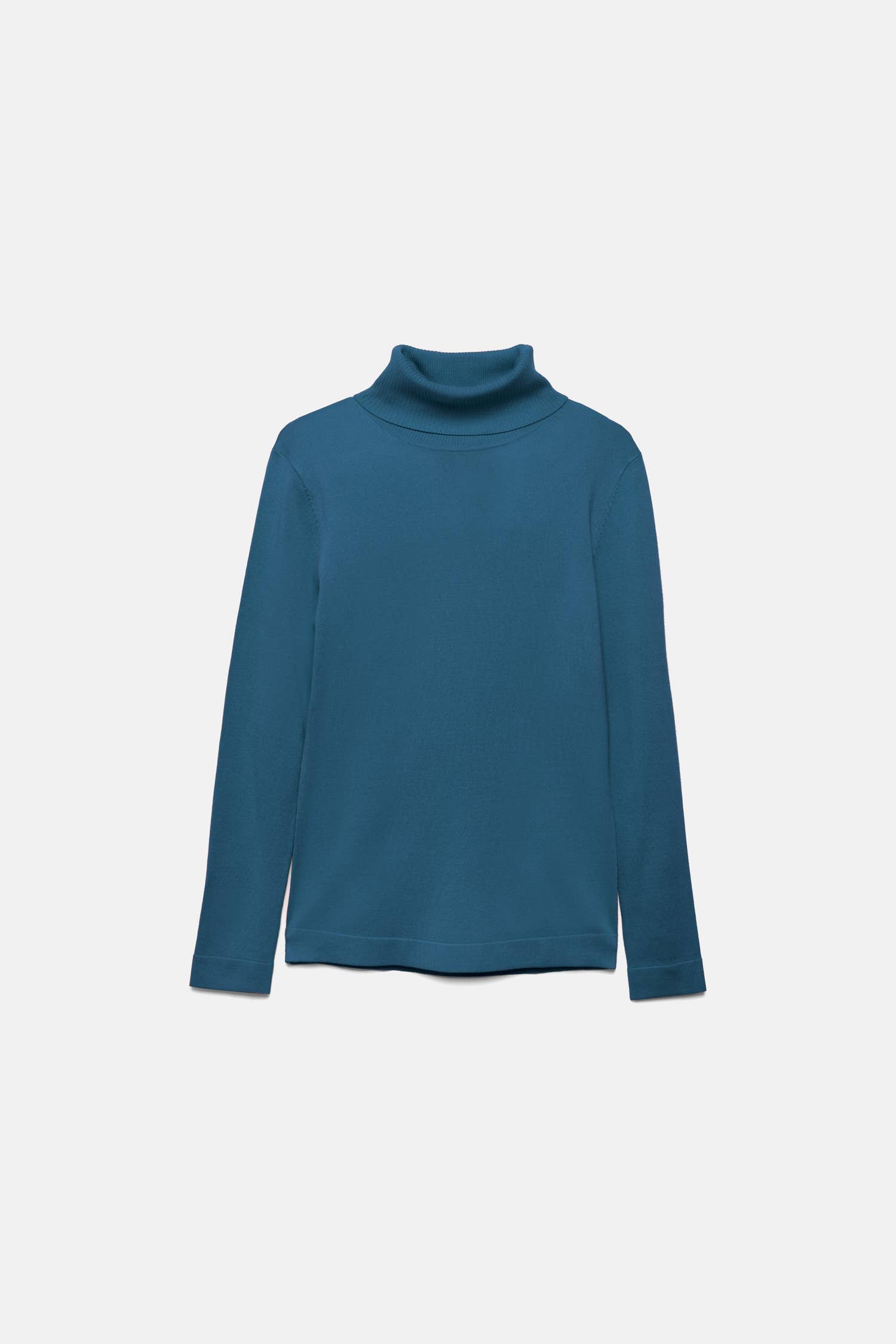 Maglione a maglia rasata con collo alto