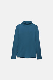 Maglione a maglia rasata con collo alto