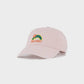 Cappellino rosa antico in cotone con logo ricamato