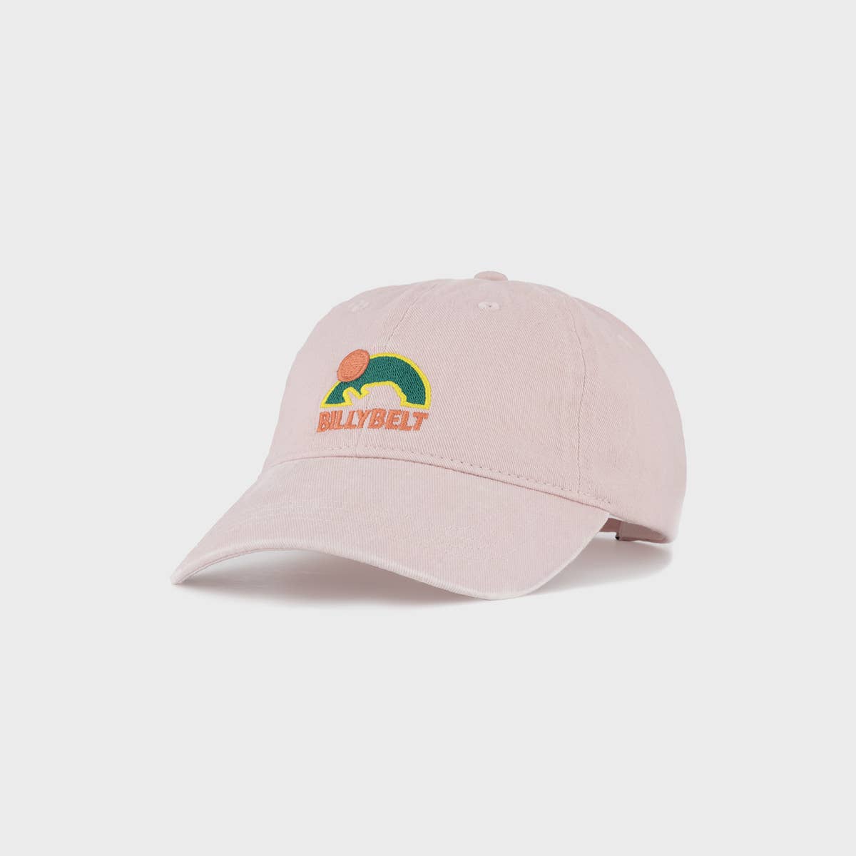 Cappellino rosa antico in cotone con logo ricamato