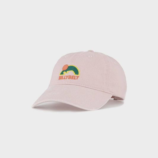 Cappellino rosa antico in cotone con logo ricamato