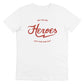 T-shirt unisex in cotone biologico con stampa “Heroes”