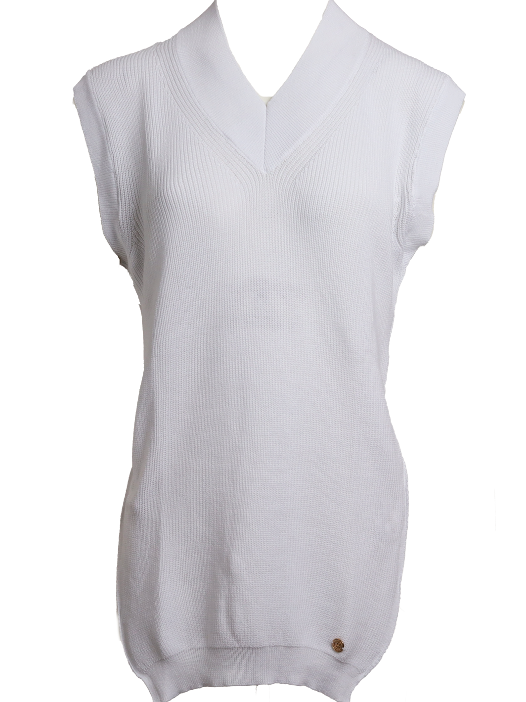 Gilet lungo in maglia di cotone