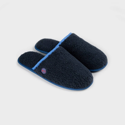Pantofole uomo in sherpa blu navy