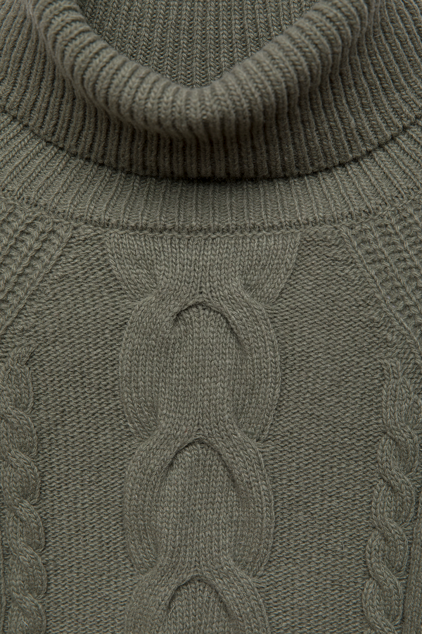 Maglione a maglia strutturata con dolcevita