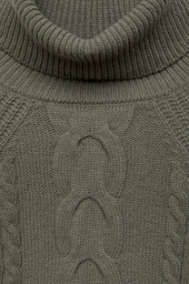 Maglione a maglia strutturata con dolcevita