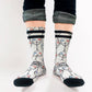 Calzini unisex bianchi con stampa 3D