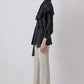 Giacca jacquard oversize con volant