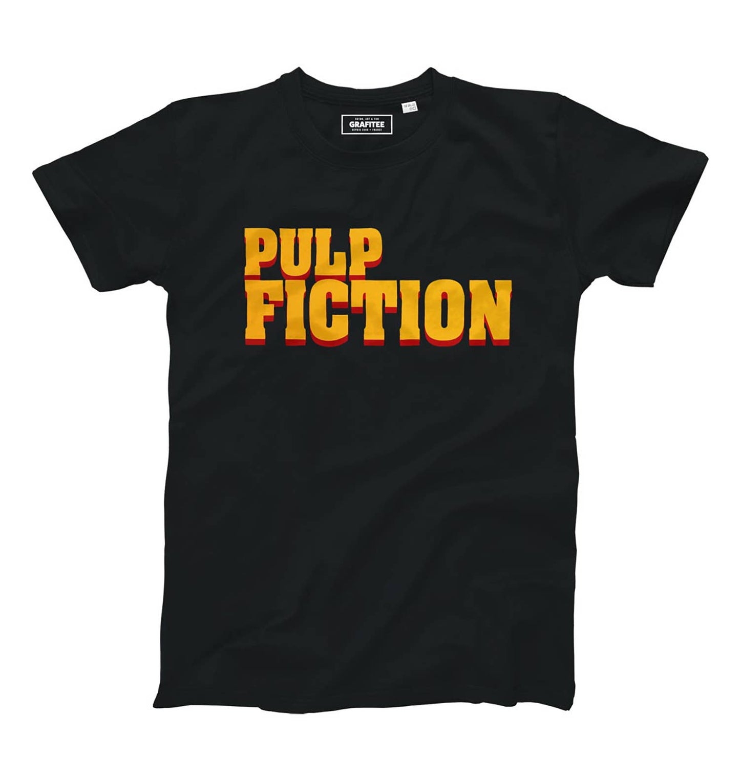 T-shirt Unisex Nera con Logo Pulp Fiction