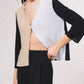 Giacca in maglia color block con scollo a V
