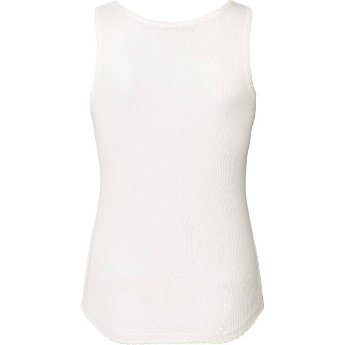 Top in cotone biologico con dettagli in pizzo