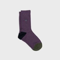 Calzini in cotone pettinato tinta unita viola