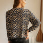 Blusa stampata Calo con scollo a V