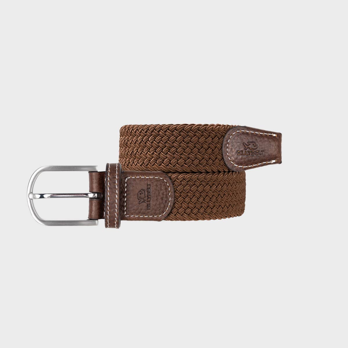 Cintura intrecciata elastica color cammello