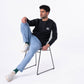 Felpa in cotone biologico Winter nera