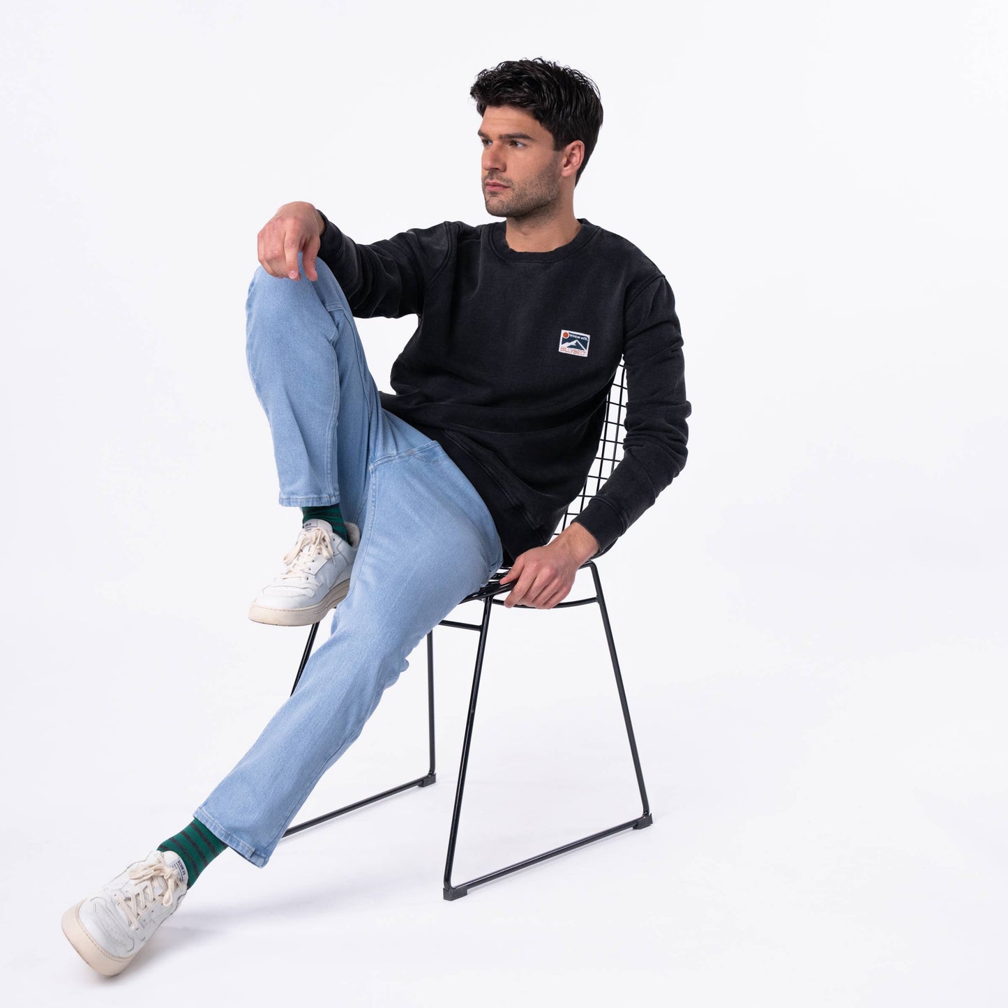 Felpa in cotone biologico Winter nera