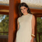 Top in cotone con schiena incrociata