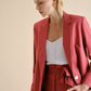 Pantaloni in lino a vita alta con cintura