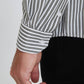 Camicia a righe comfort nera da uomo