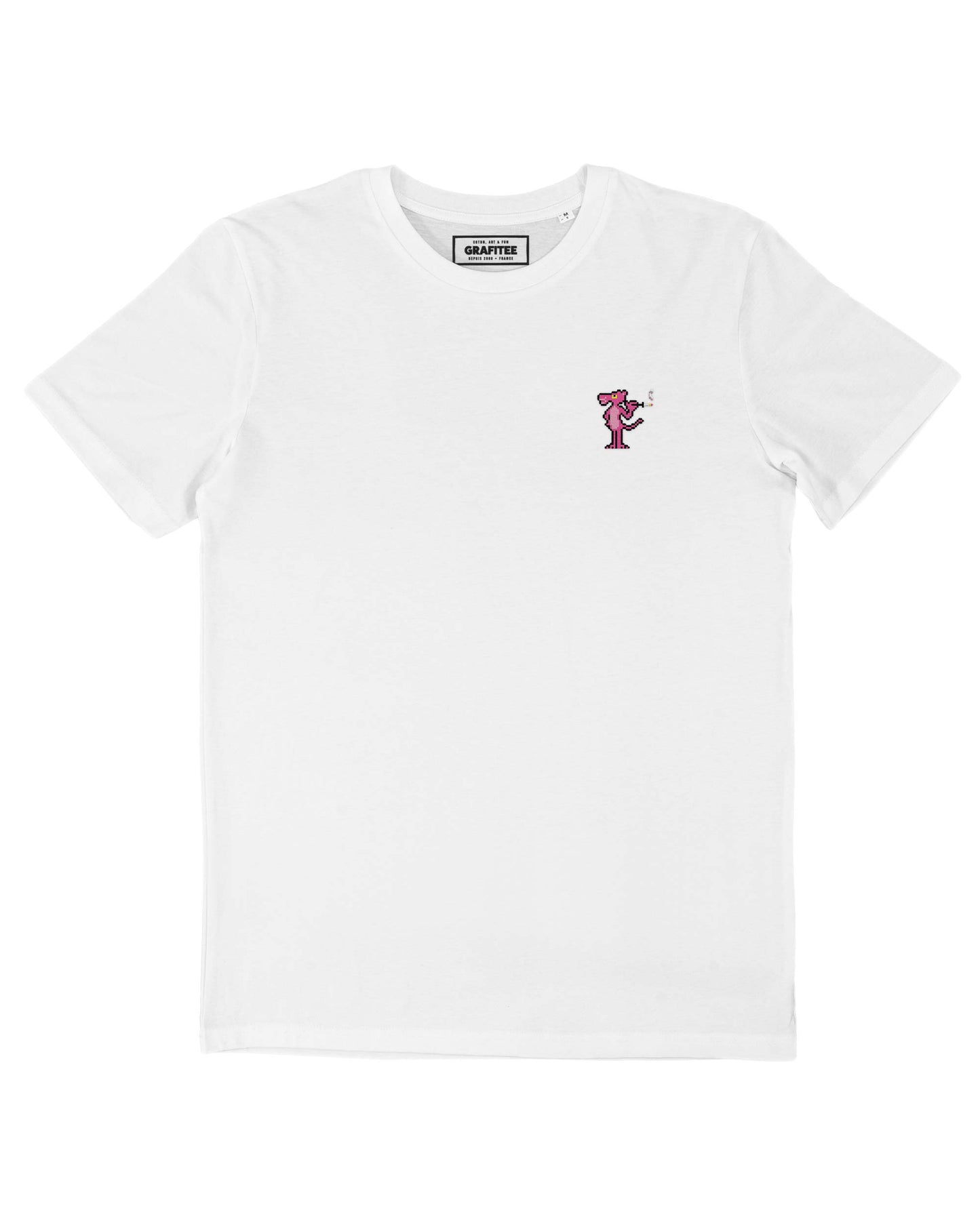 T-shirt Pink Panther ricamata in cotone biologico