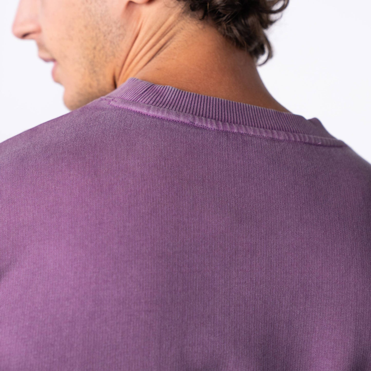 Felpa in cotone biologico viola Winter Edition