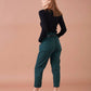 Pantaloni in twill con pieghe