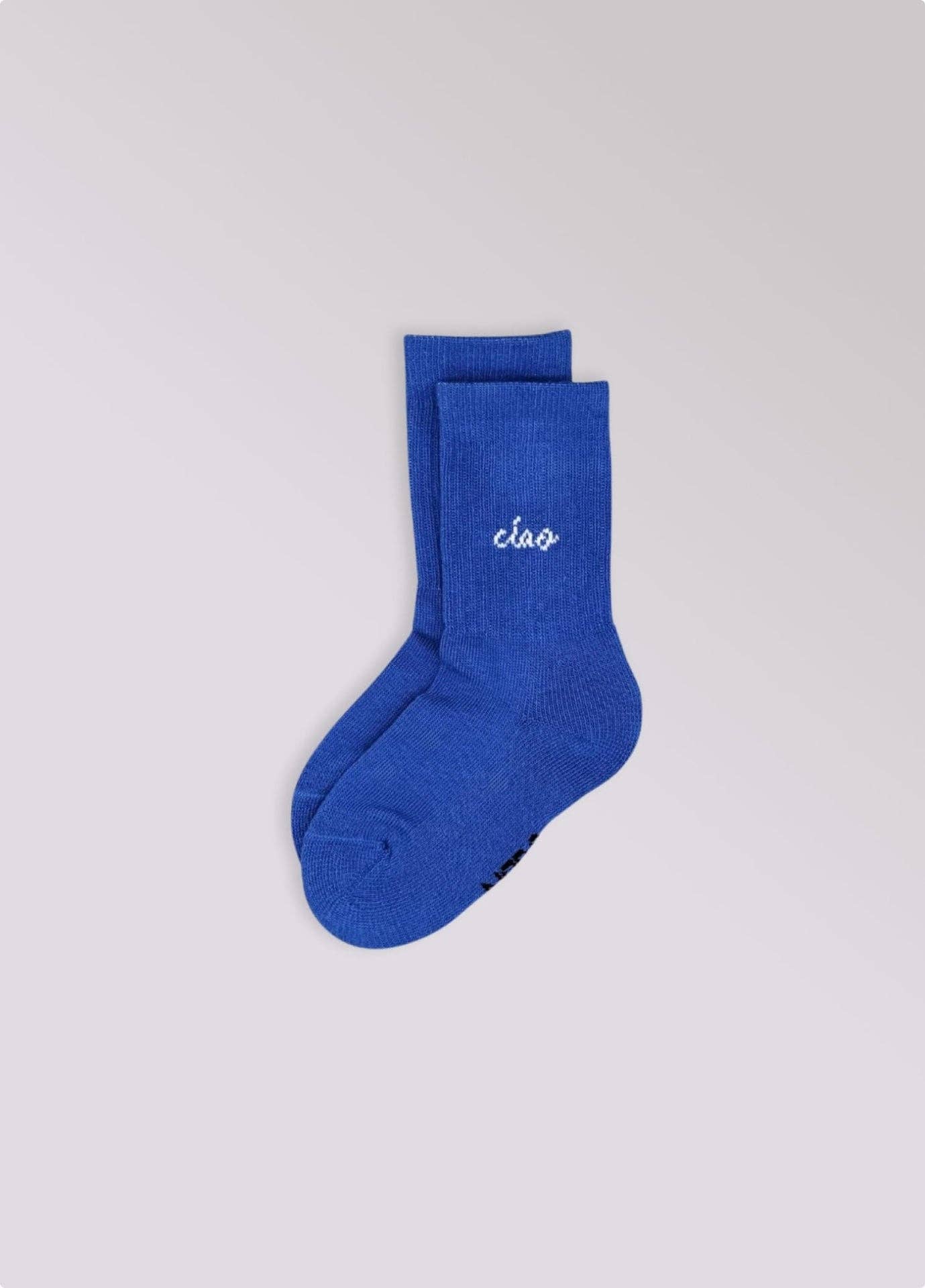 Calzini Bambino Blu “Ciao” in Cotone Biologico