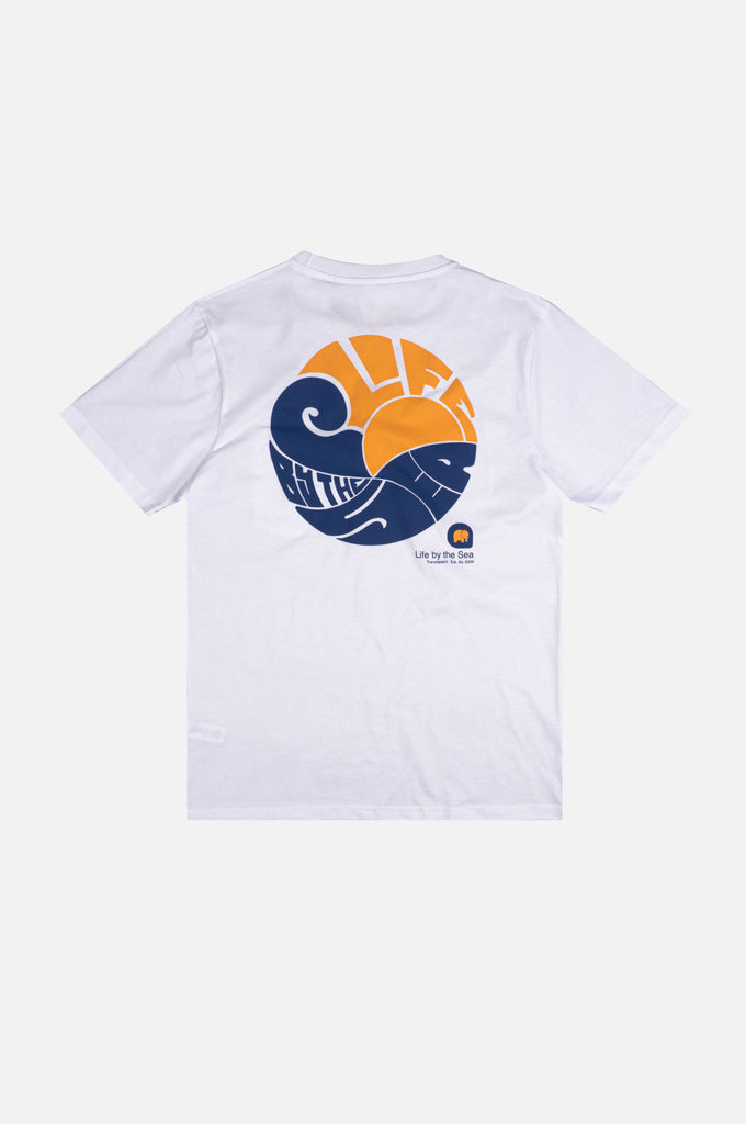 T-shirt organica Life by the Sea bianca
