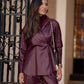 Camicia in ecopelle con nodo laterale