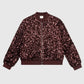 Blouson con paillettes color vino