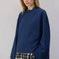 Top oversize blu navy in poliestere