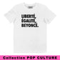 T-shirt con slogan “Liberté, Égalité, Beyoncé” in cotone biologico