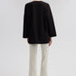 Camicia asimmetrica con bottoni nera