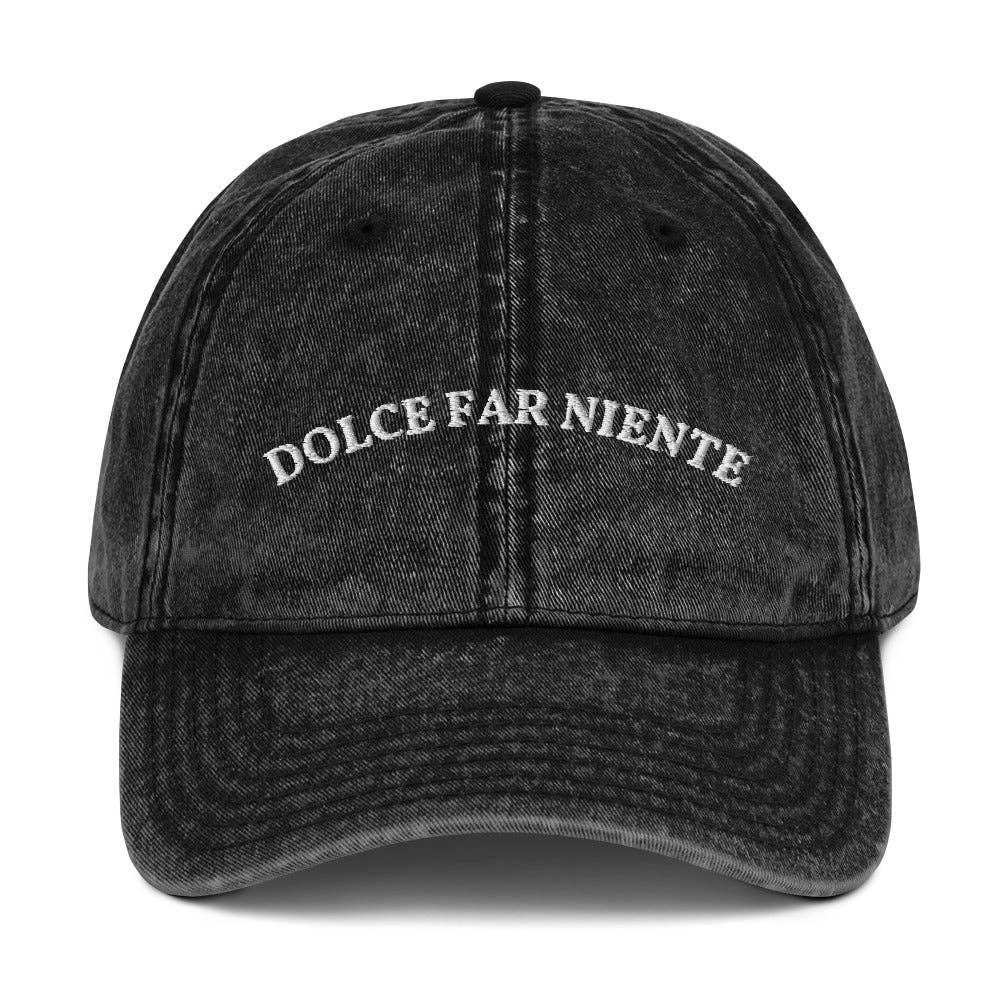 Cappello vintage ricamato “Dolce Far Niente”