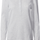 Maglia Henley a Costine in Cotone Biologico Grigio Chiaro Mélange
